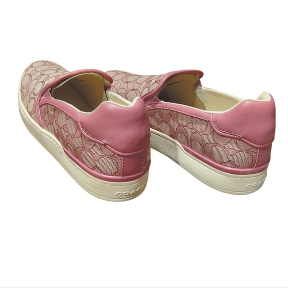 COACH PINK WELLS SLIP-ON SNEAKERS IN SIZES 7.5, 8.5, 9.5, 10, & 11 - Picture 4 of 7
